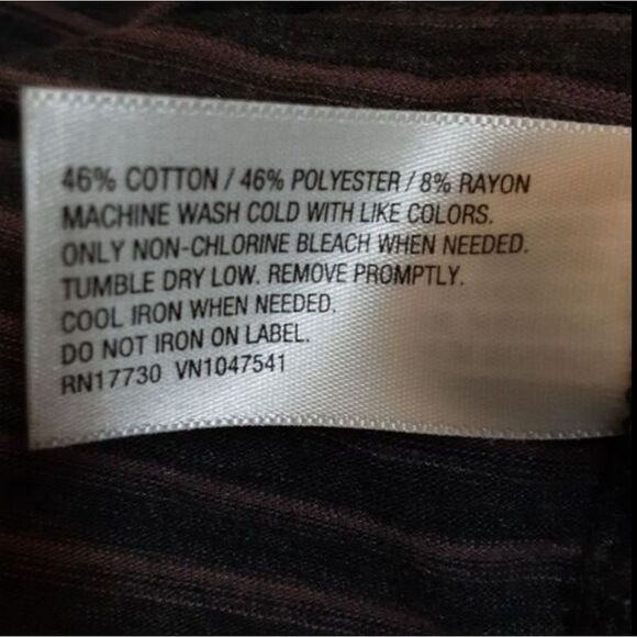 MERONA Tee Shirt Men's Oversized Pullover Skinny Stripes Long Sleeved Cr… - Picture 11 of 12